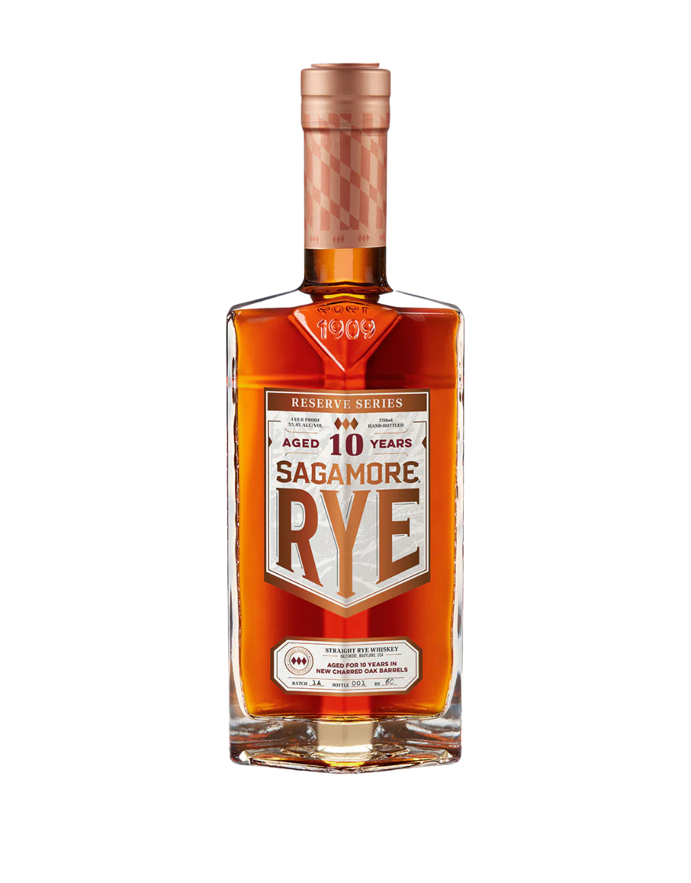 SAGAMORE SPIRIT 10 YEAR OLD RESERVE SERIES BATCH 1A RYE WHISKEY