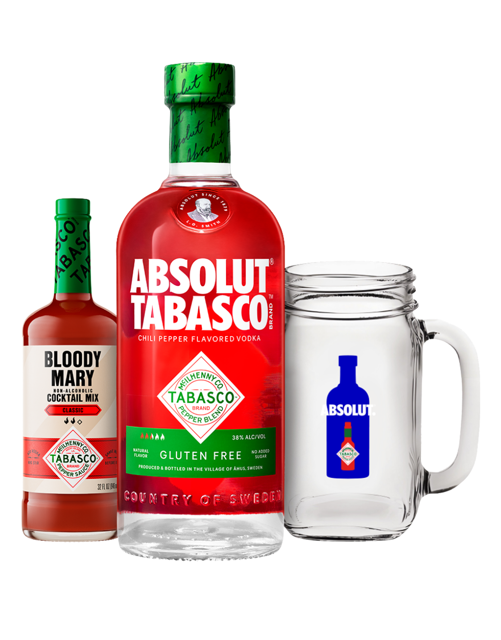 ABSOLUT TABASCO FLAVORED VODKA BLOOD MARY KIT