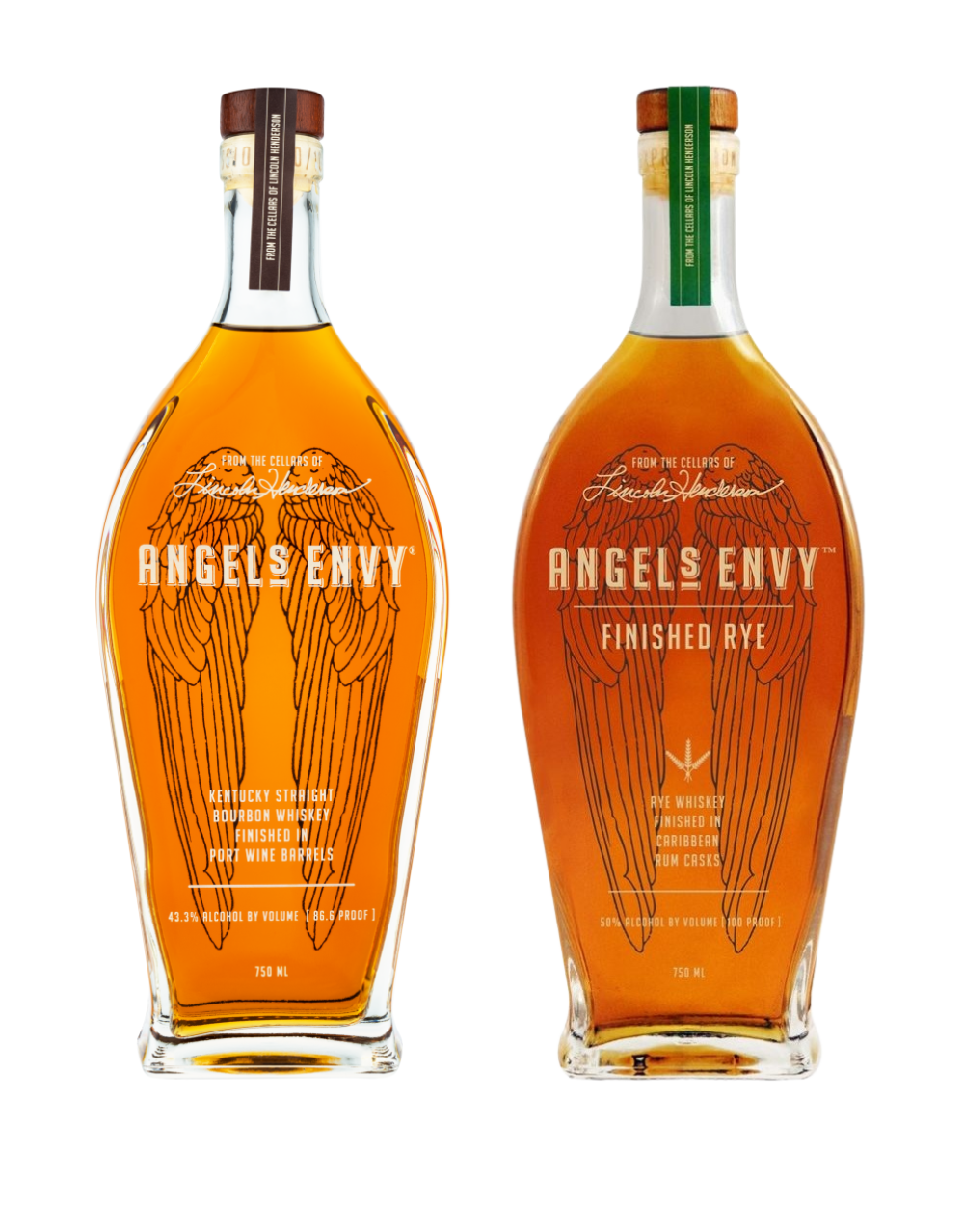 ANGEL’S ENVY BOURBON FINISHED IN PORT BARRELS & ANGEL’S ENVY RYE FINISHED IN RUM CASKS
