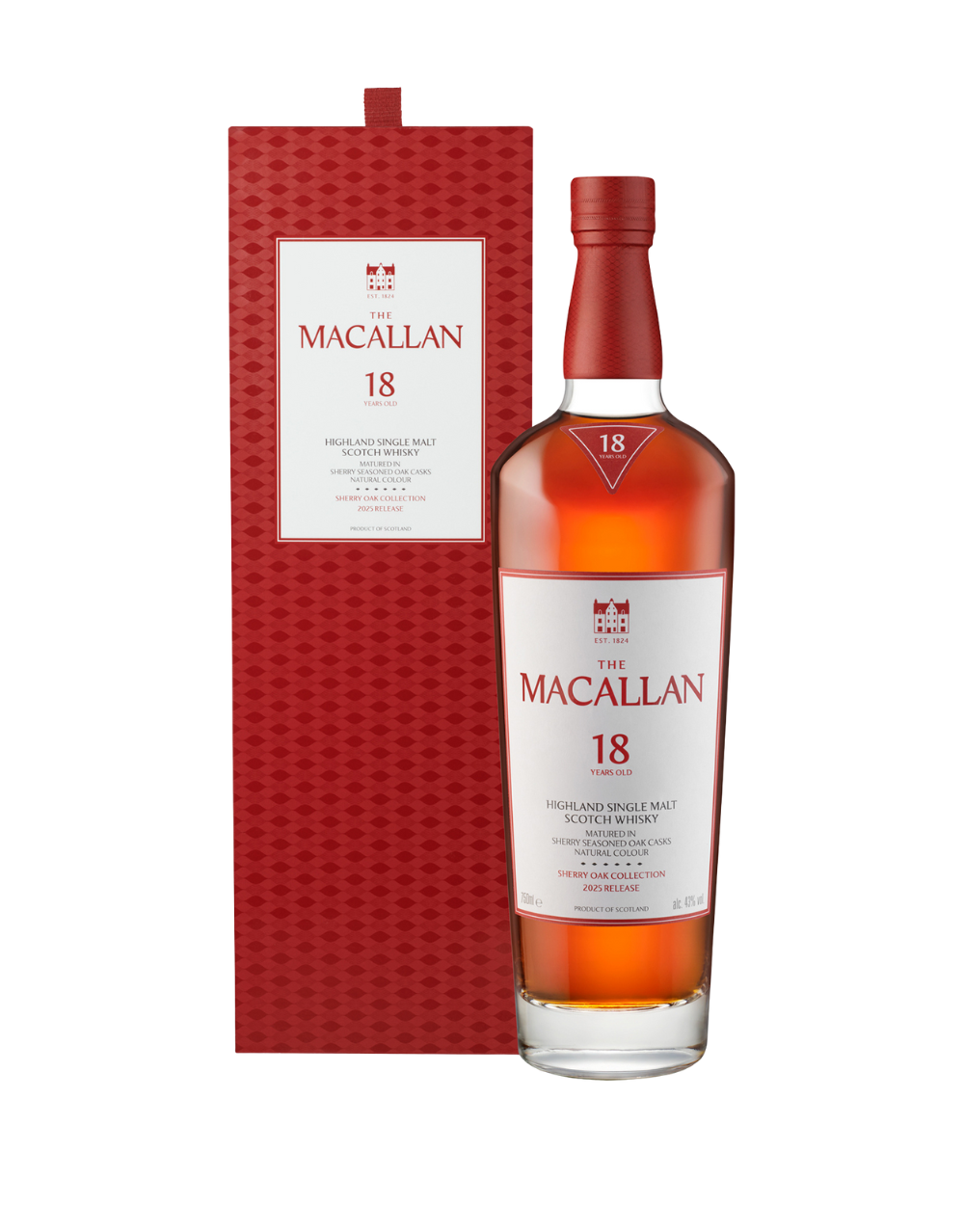 Macallan 18年【箱付き】　※2025年購入 The Macallan Sherry Oak 18 Years Old Single Malt Whisky 2025