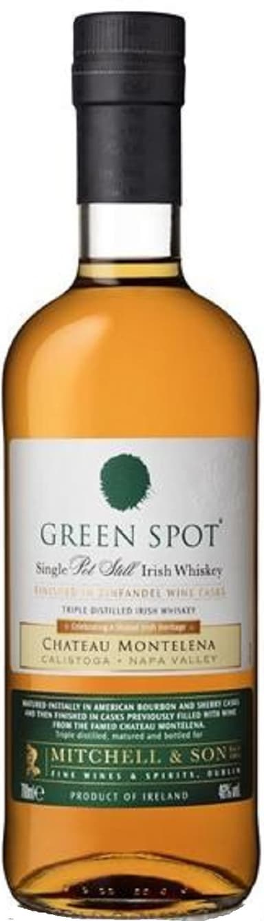 GREEN SPOT SINGLE POT STILL IRISH WHISKEY FINISHED IN ZINFANDEL CASKS CHATEAU MONTELENA