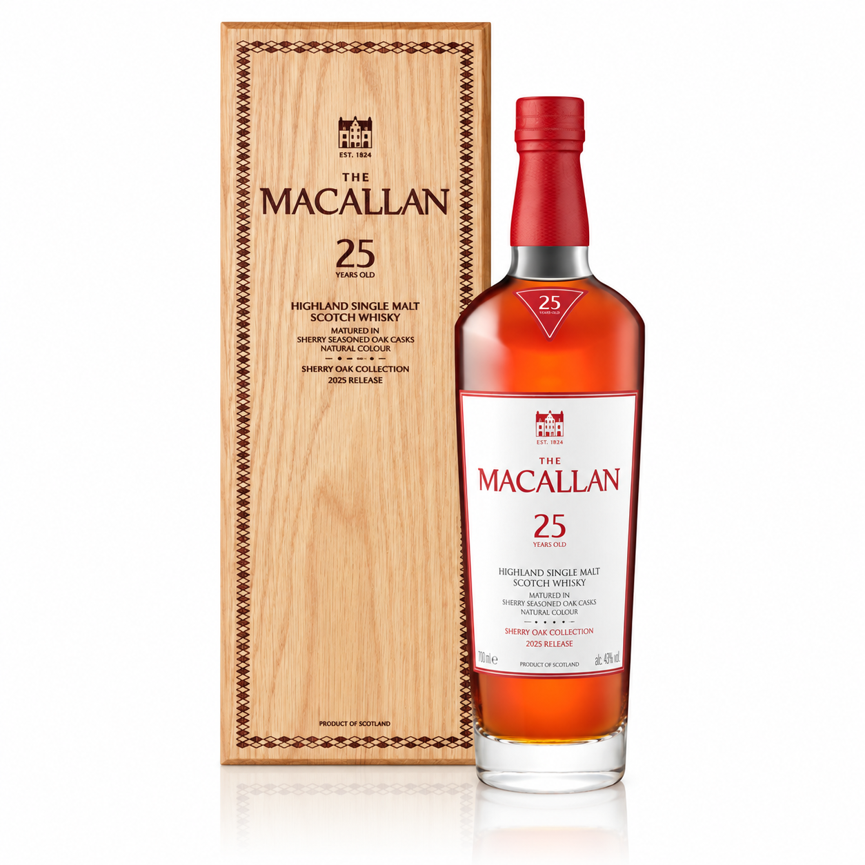 THE MACALLAN SHERRY OAK 25 YEARS OLD SINGLE MALT WHISKY 2025 RELEASE