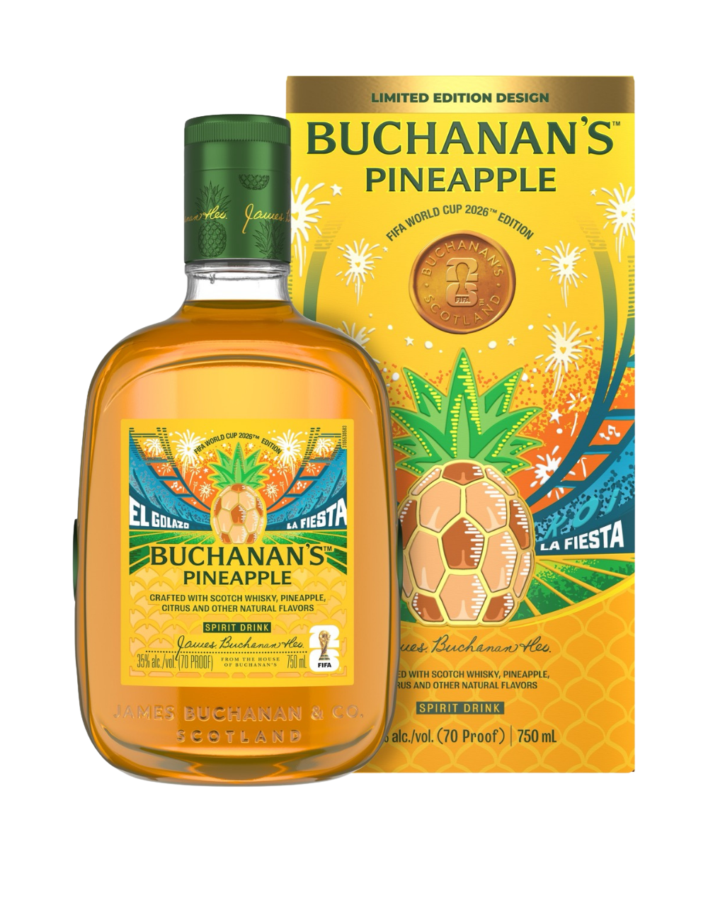 BUCHANAN'S PINEAPPLE®️ BLENDED SCOTCH WHISKY – “EL GOLAZO, LA FIESTA” FIFA WORLD CUP 26™️ LIMITED EDITION