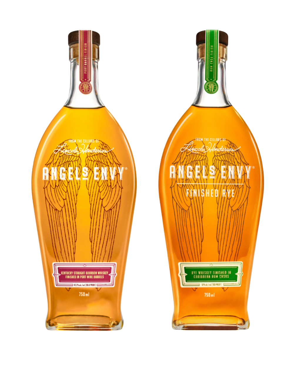 ANGEL’S ENVY BOURBON FINISHED IN PORT BARRELS & ANGEL’S ENVY RYE FINISHED IN RUM CASKS