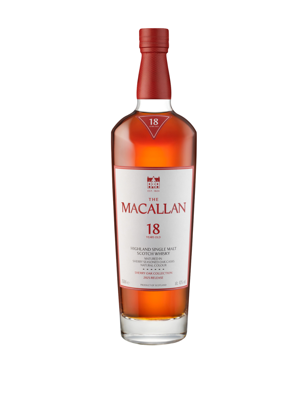 The Macallan Sherry Oak 18 Years Old Single Malt Whisky 2025