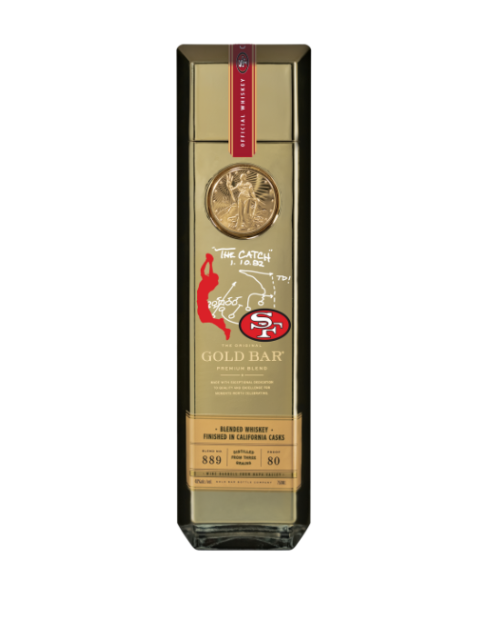 GOLD BAR® WHISKEY 49ERS 'THE CATCH' LIMITED EDITION