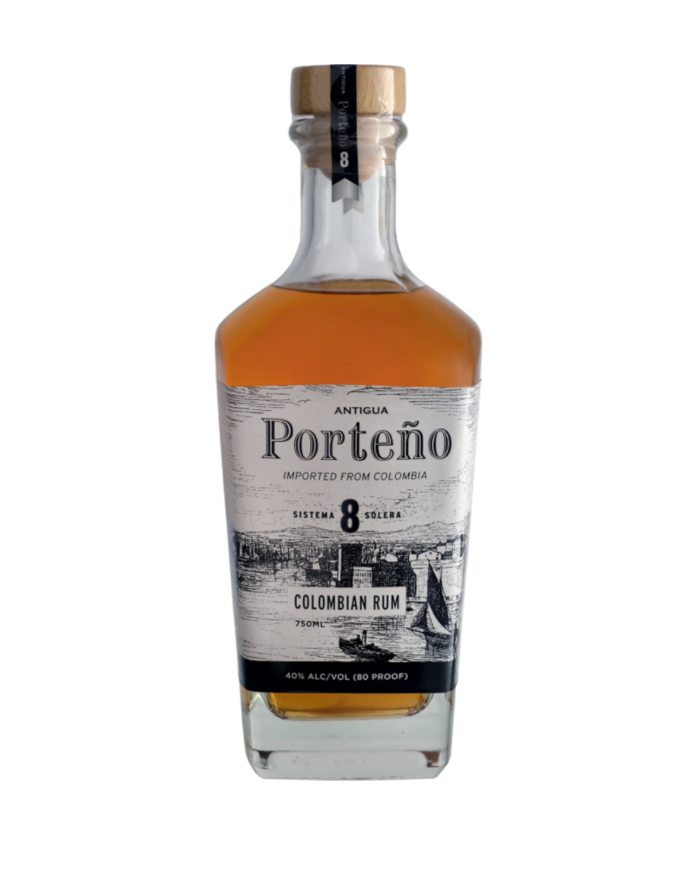 ANTIGUA PORTEÑO SISTEMA SOLERA 8 YEARS COLOMBIAN RUM