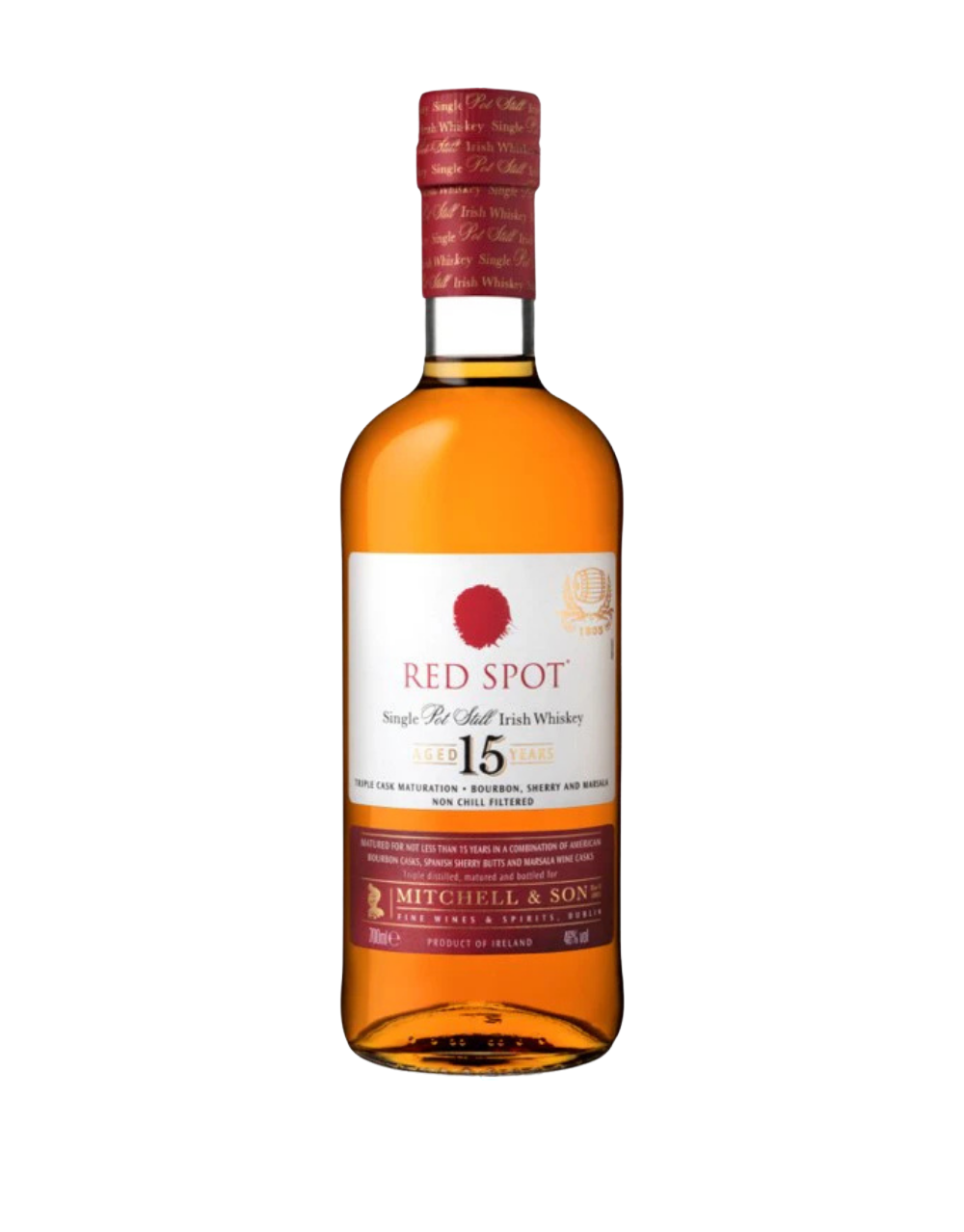 RED SPOT 15 YEAR IRISH WHISKEY