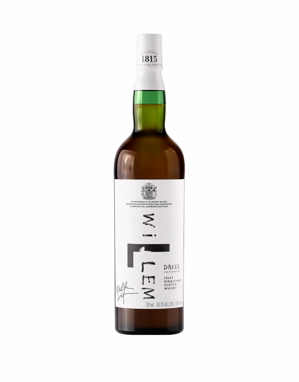 WILLEM BY WILLEM DAFOE LAPHROAIG 14 YEAR OLD ISLAY SINGLE MALT SCOTCH WHISKY