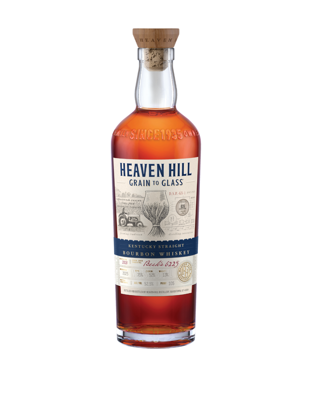 HEAVEN HILL GRAIN TO GLASS KENTUCKY STRAIGHT BOURBON (BLUE LABEL)