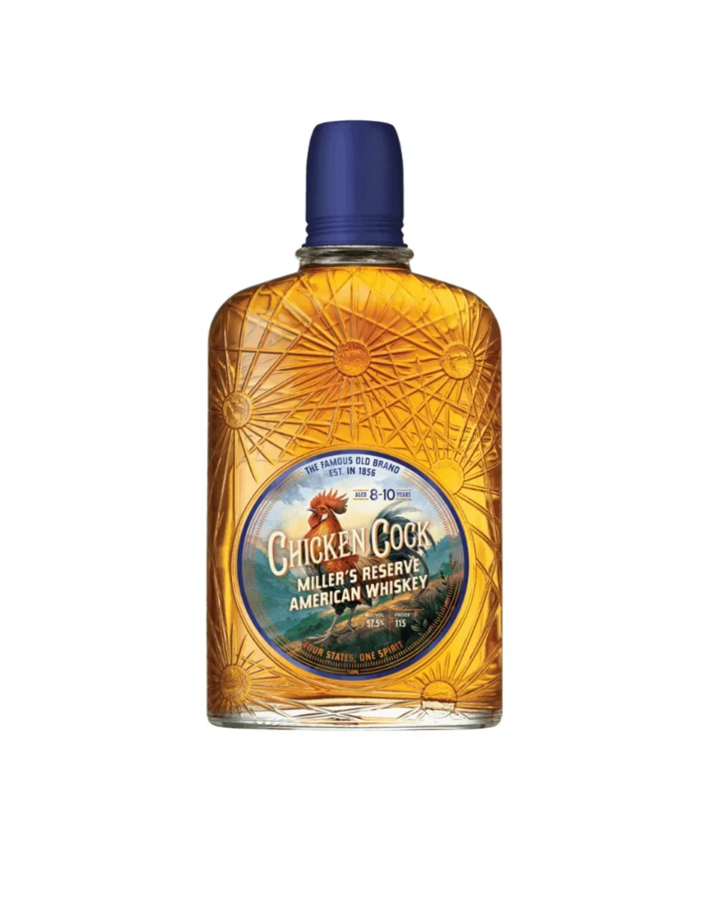 CHICKEN COCK MILLER'S RESERVE AMERICAN WHISKEY