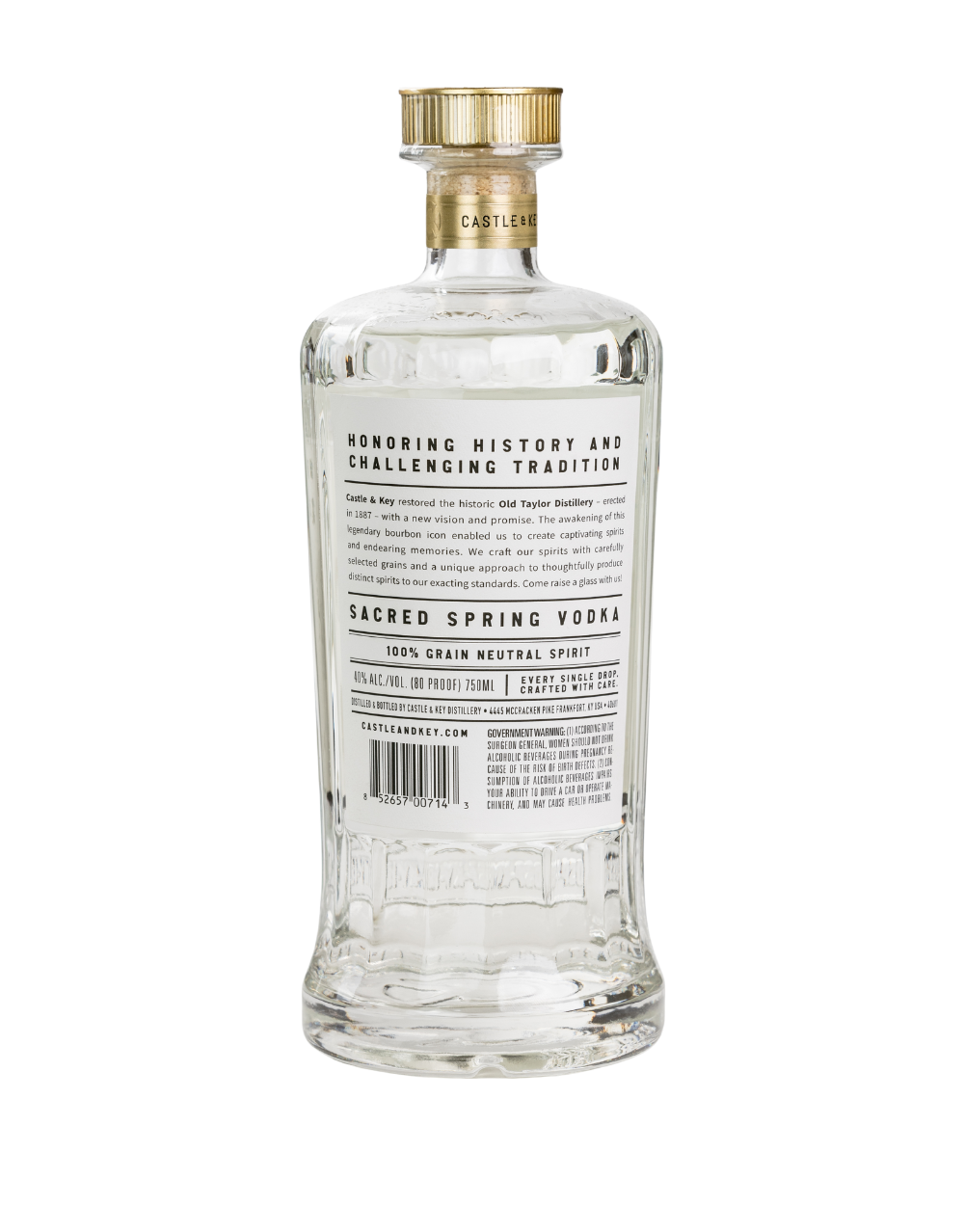 Castle & Key Sacred Spring Vodka | ReserveBar