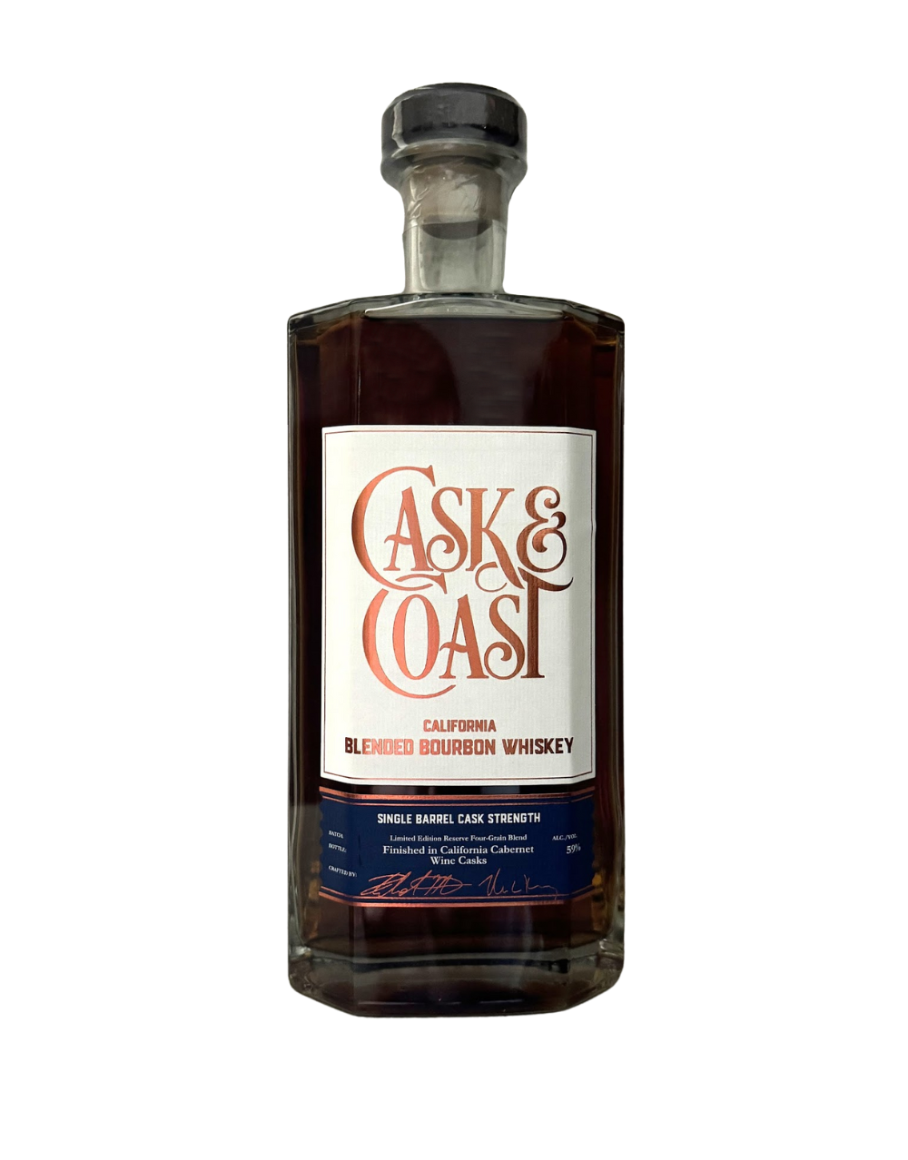 CASK & COAST ANNIVERSARY RELEASE SINGLE BARREL CABERNET CASK FINISH CALIFORNIA BOURBON