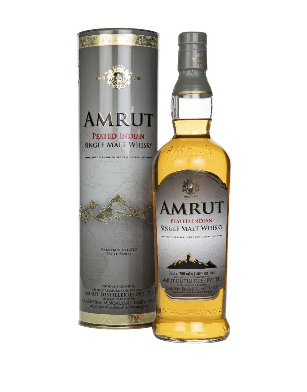 AMRUT PEATED SINGLE MALT WHISKY