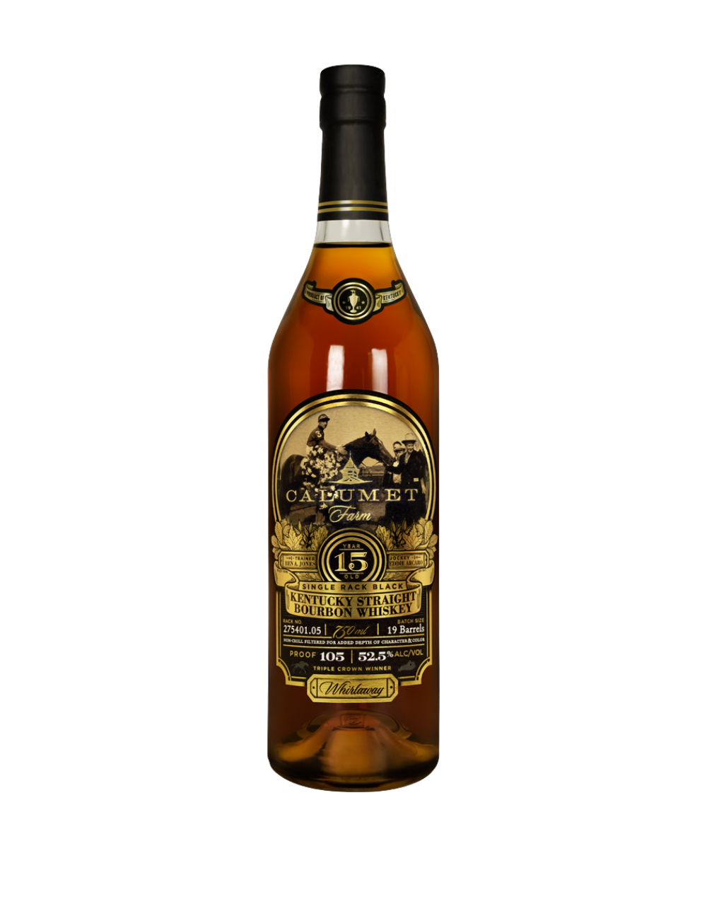 CALUMET FARM SINGLE RACK BLACK 15 YEAR BOURBON WHISKEY