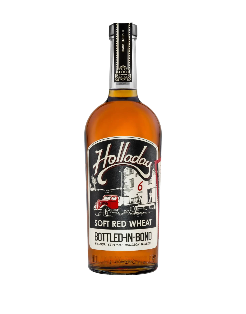 HOLLADAY SOFT RED WHEAT BOTTLED IN BOND BOURBON WHISKEY