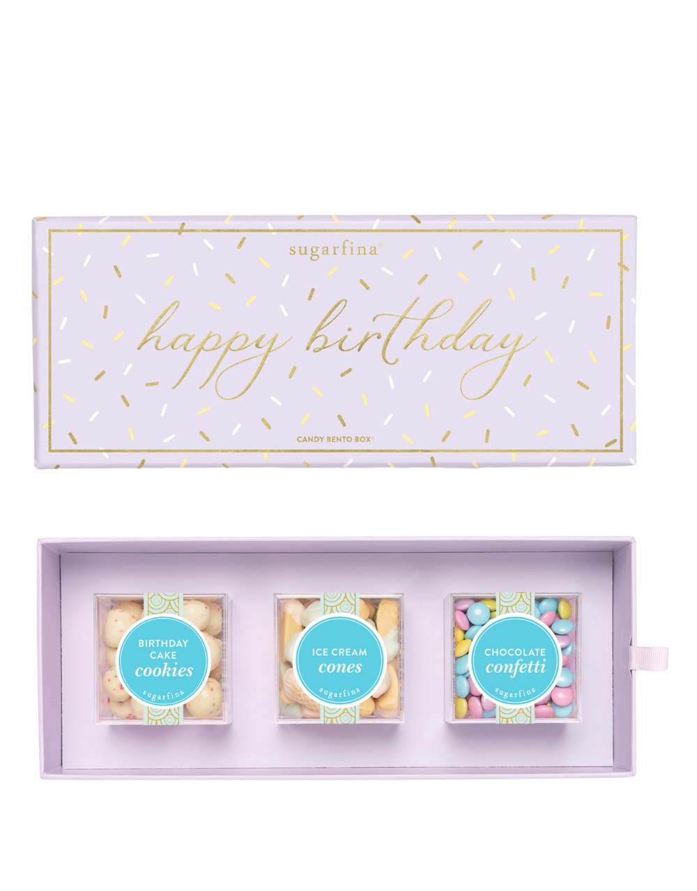 SUGARFINA "HAPPY BIRTHDAY" 3 PIECE CANDY BENTO BOX