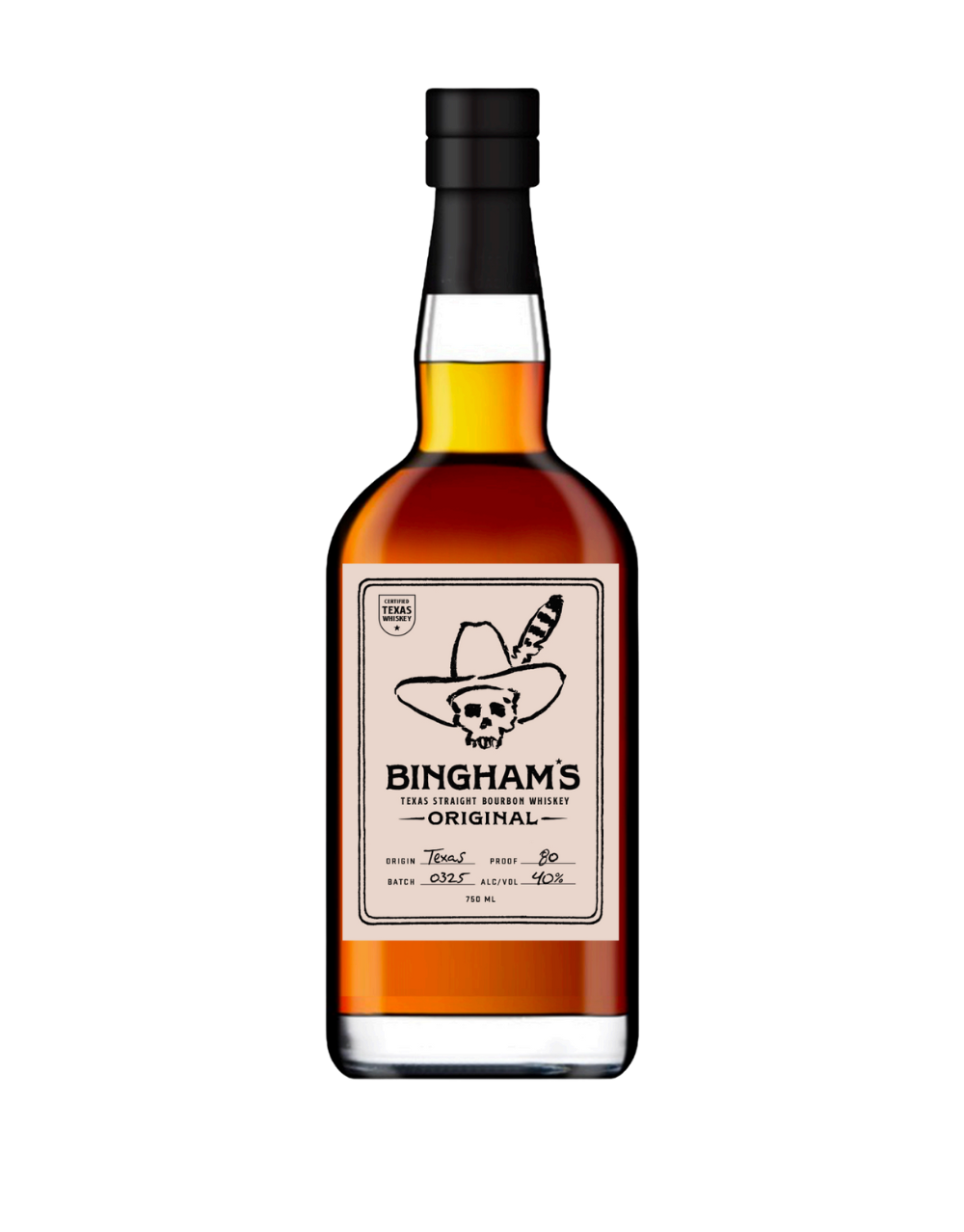 BINGHAM'S BOURBON ORIGINAL - TEXAS STRAIGHT BOURBON WHISKEY
