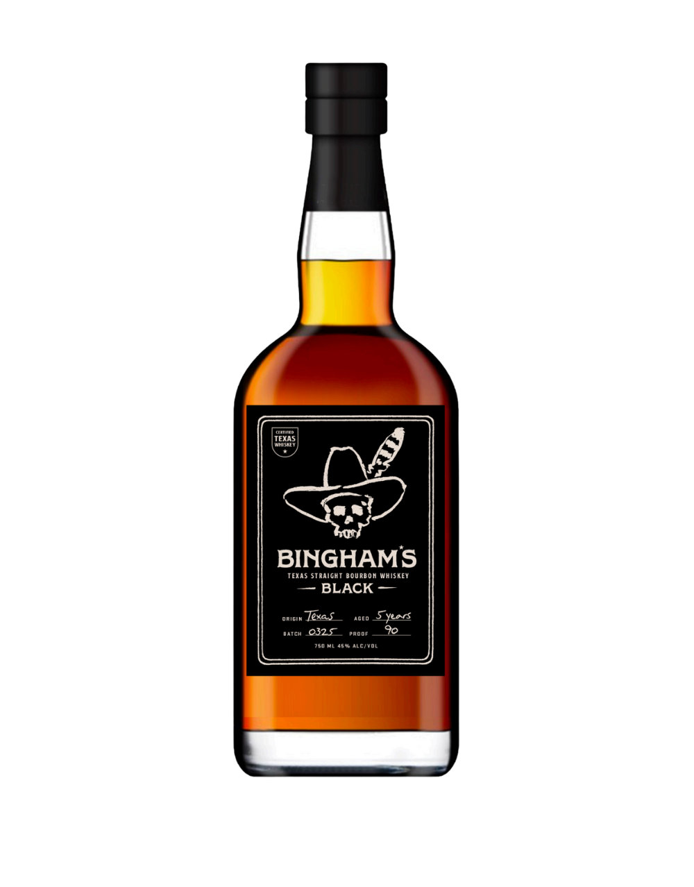 BINGHAM'S BOURBON BLACK - TEXAS STRAIGHT BOURBON WHISKEY