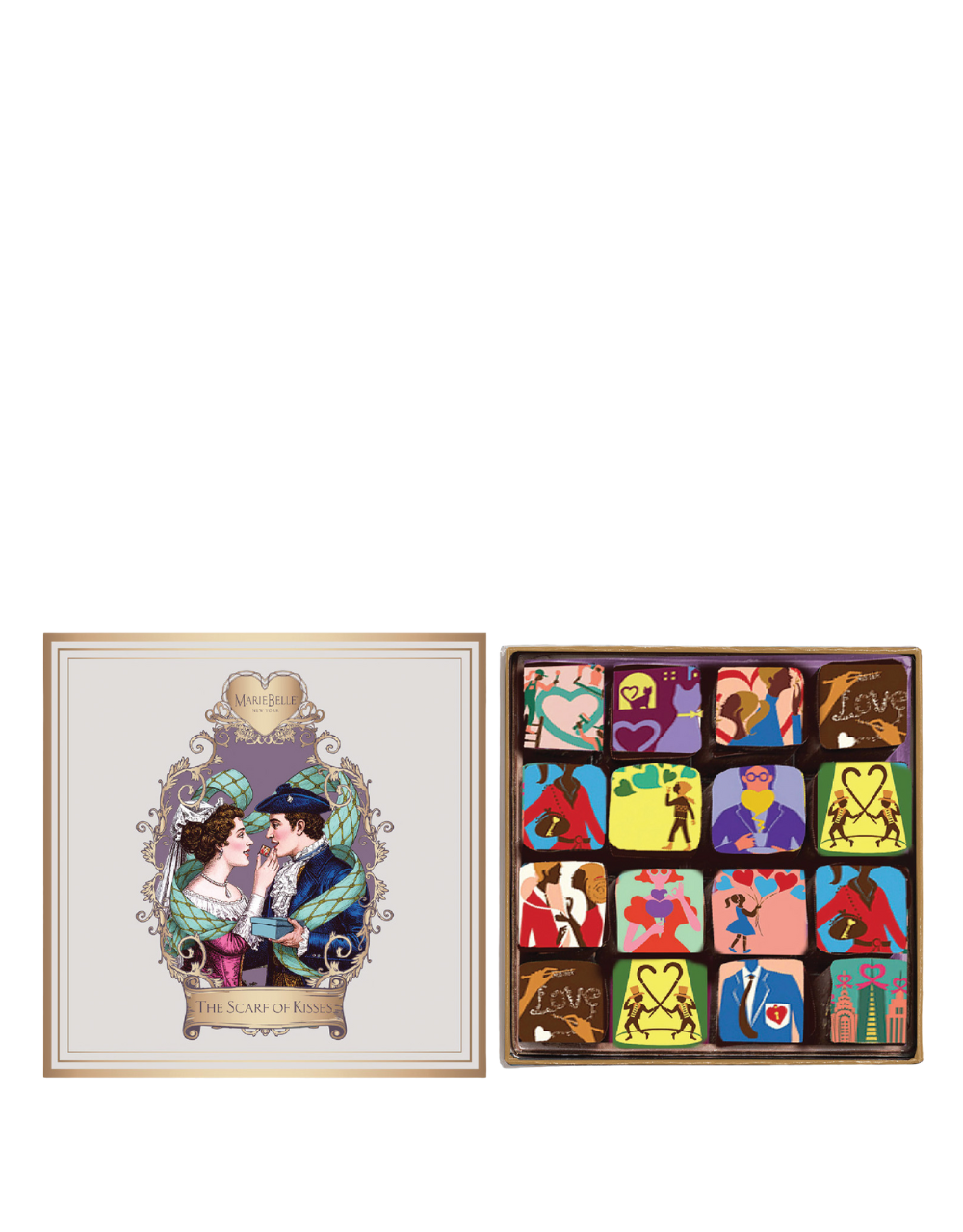 MARIEBELLE 16 PIECE VALENTINE'S GANACHE