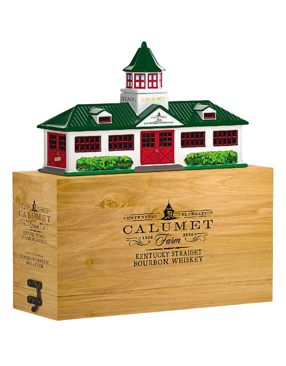 CALUMET FARM 100TH ANNIVERSARY CERAMIC DECANTER BOURBON WHISKEY