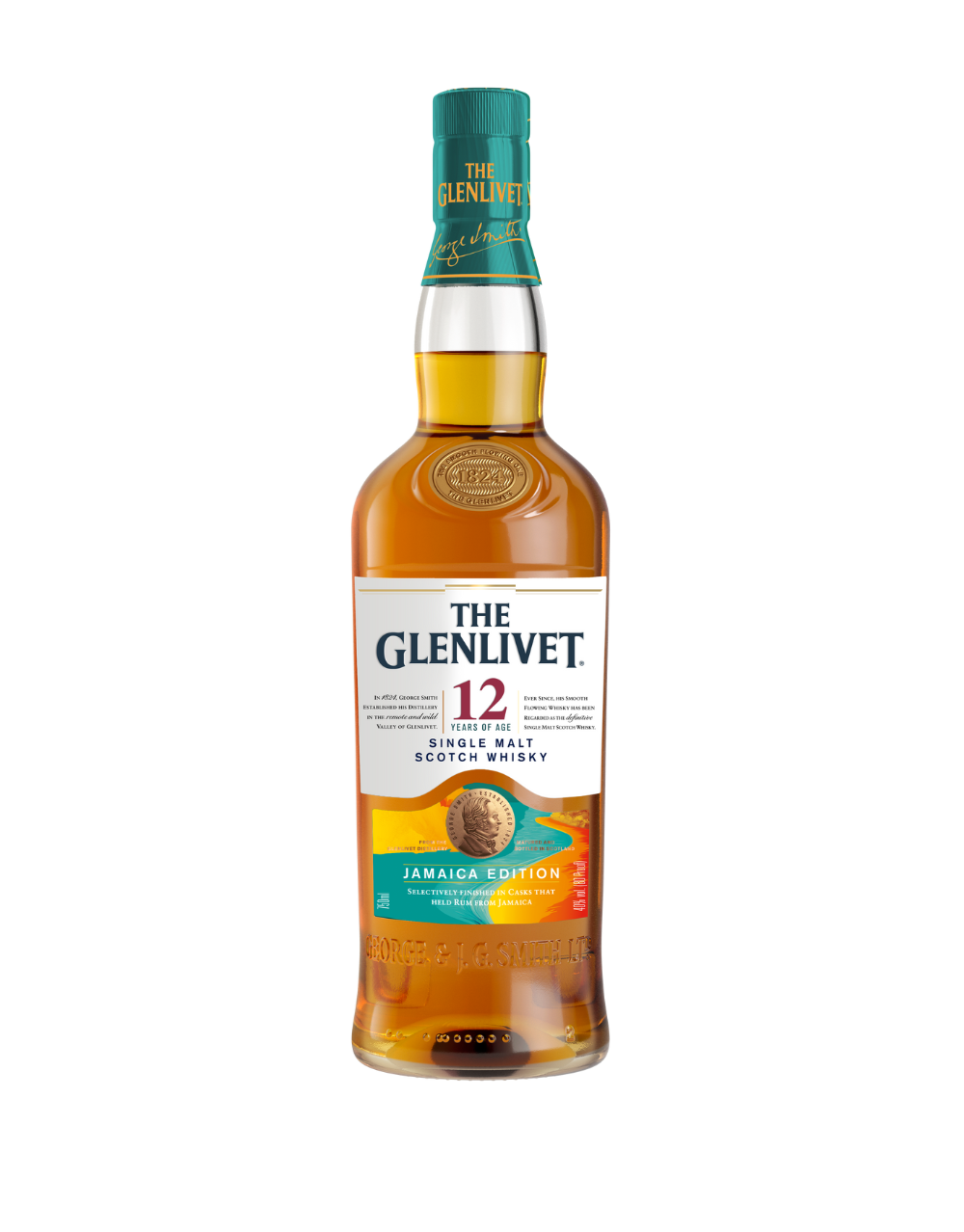 THE GLENLIVET 12 YEARS OLD JAMAICA RUM CASK SELECTION SINGLE MALT SCOTCH WHISKY
