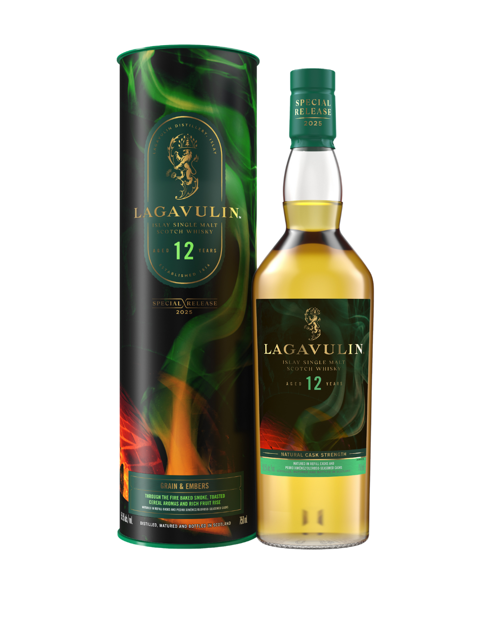 LAGAVULIN GRAIN & EMBERS AGED 12 YEARS SINGLE MALT SCOTCH WHISKY
