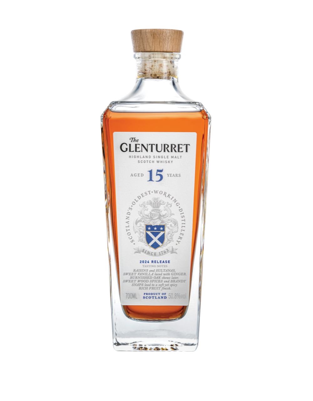 THE GLENTURRET 15 YEAR SINGLE MALT WHISKY