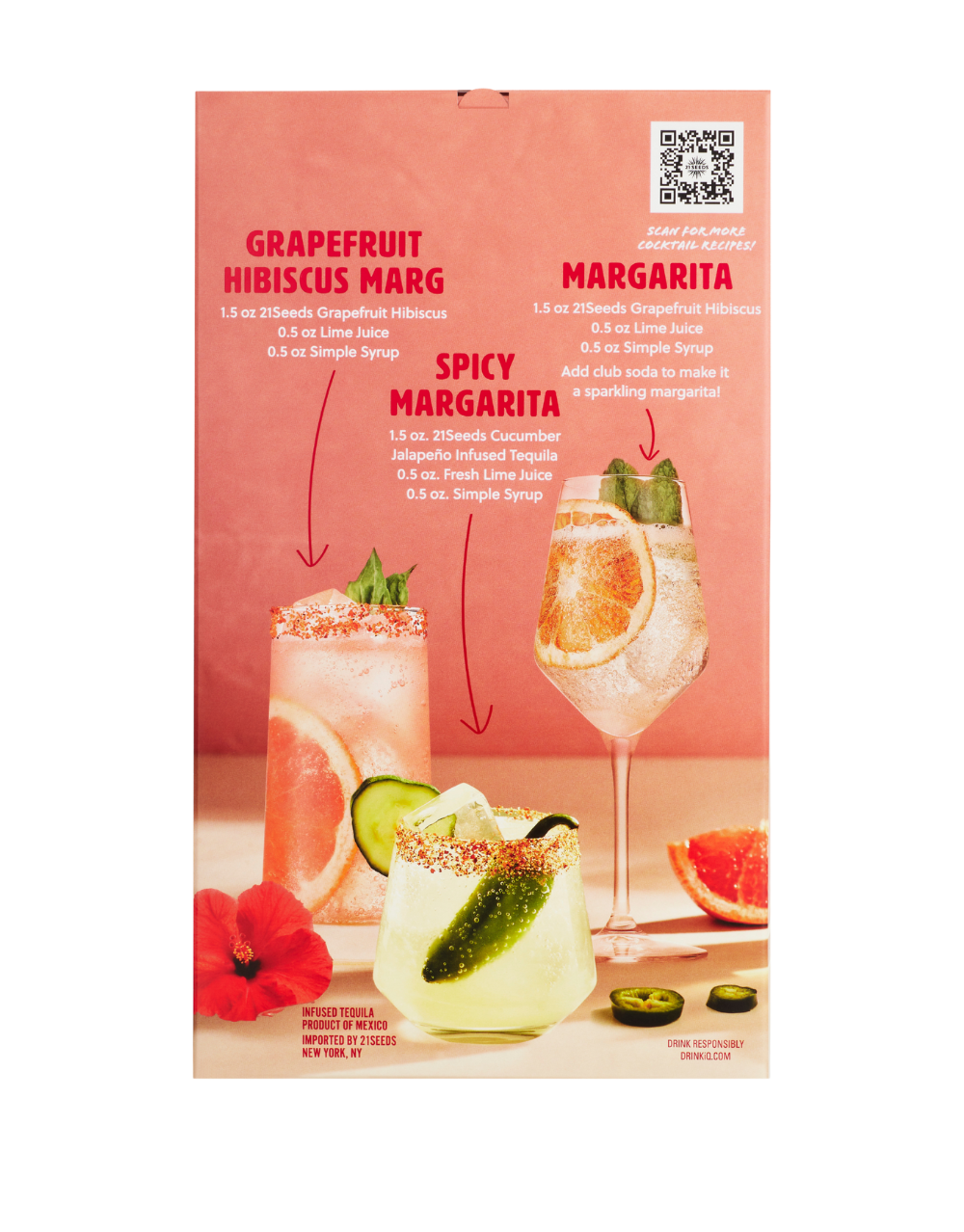 21seeds Cucumber Jalapeño, Grapefruit Hibiscus & Valencia Orange