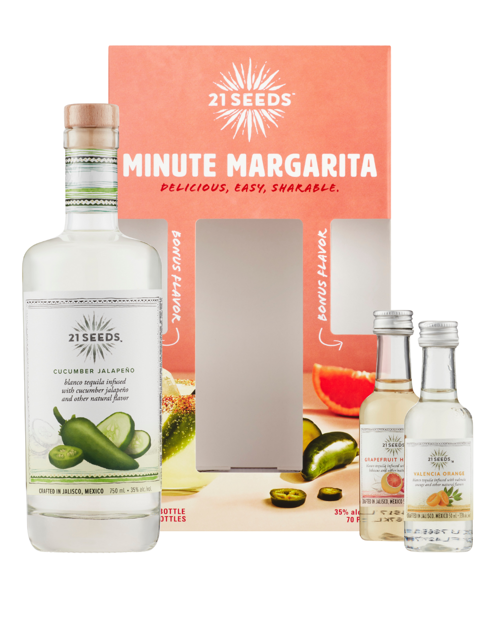 21seeds Cucumber Jalapeño, Grapefruit Hibiscus & Valencia Orange