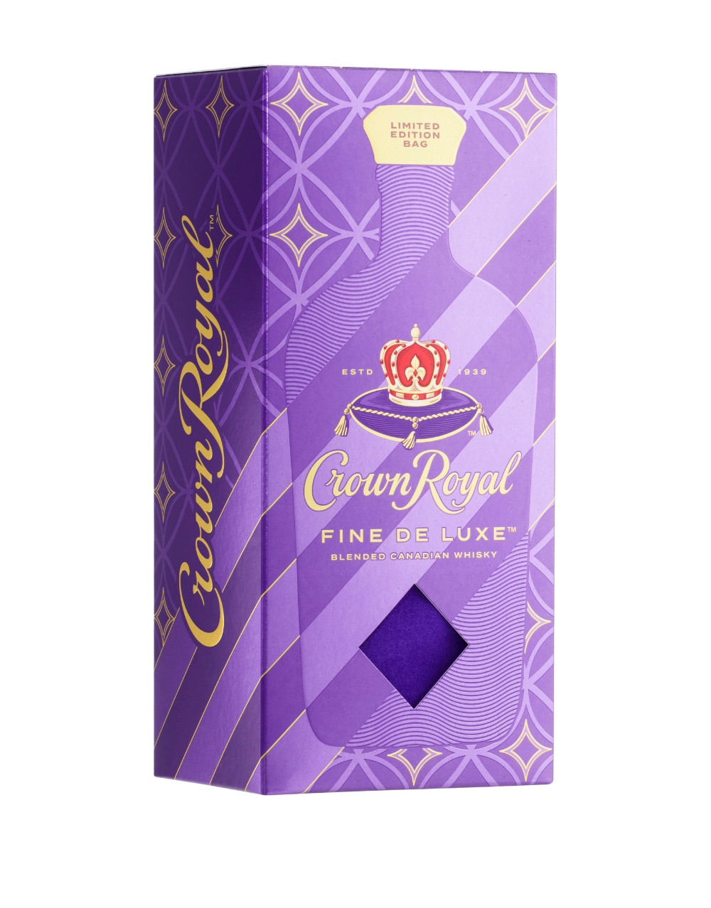 Crown Royal Fine De Luxe Blended Canadian Whisky Bottle With