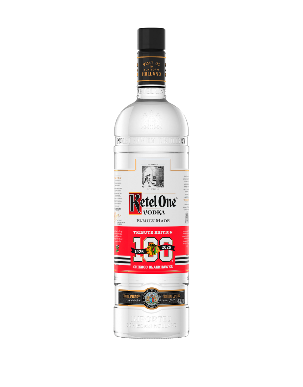 KETEL ONE VODKA CHICAGO BLACKHAWKS LIMITED EDITION CENTENNIAL PACK