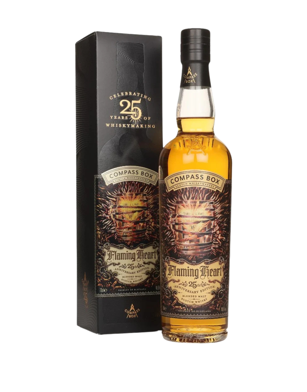 COMPASS BOX FLAMING HEART 25TH ANNIVERSARY EDITION BLENDED MALT SCOTCH WHISKEY