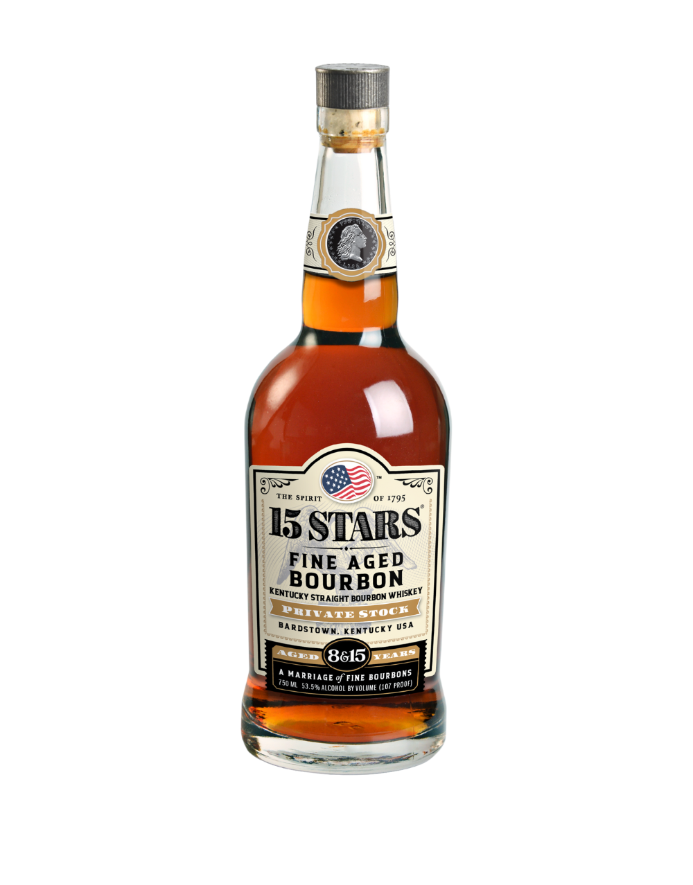 15 STARS 8 & 15 YEAR OLD PRIVATE STOCK BOURBON