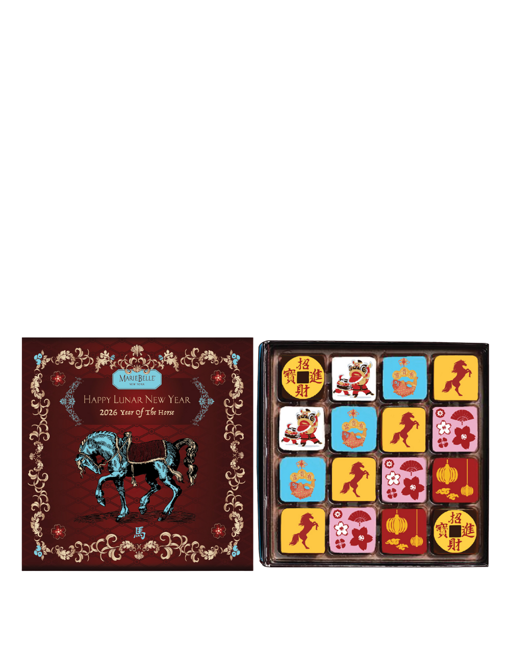 MARIEBELLE 16 PIECE LUNAR NEW YEAR GANACHE BOX