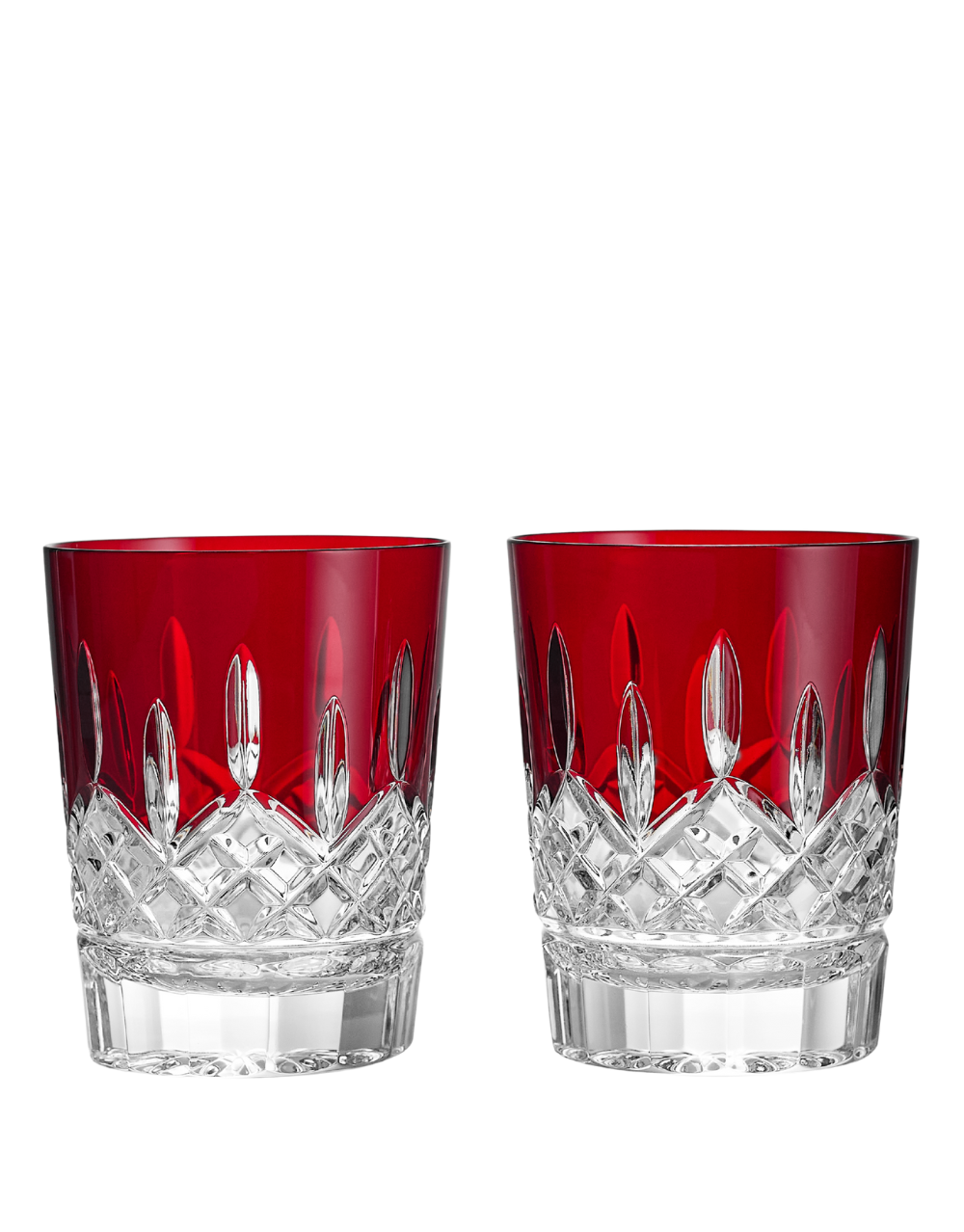 WATERFORD LISMORE RED DOUBLE OLD FASHIONED