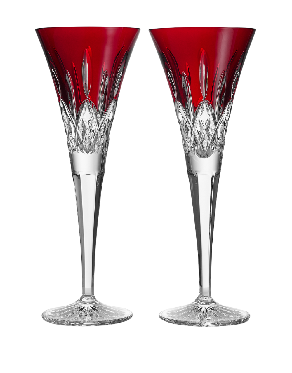 WATERFORD LISMORE RED TOASTING FLUTE