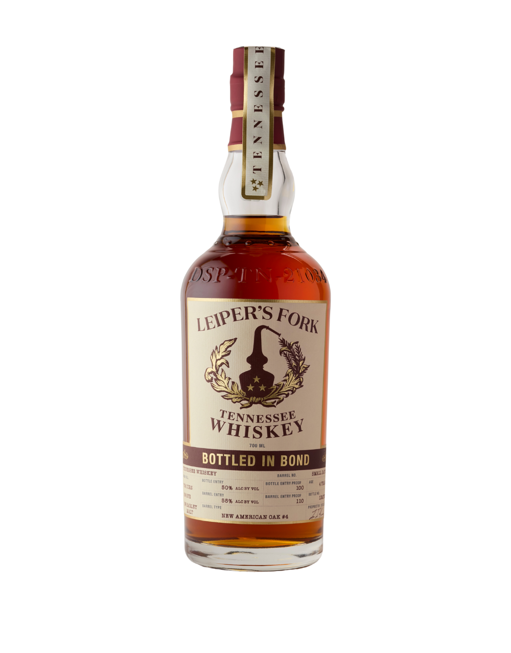 LEIPER'S FORK BOTTLE IN BOND TENNESSEE WHISKEY