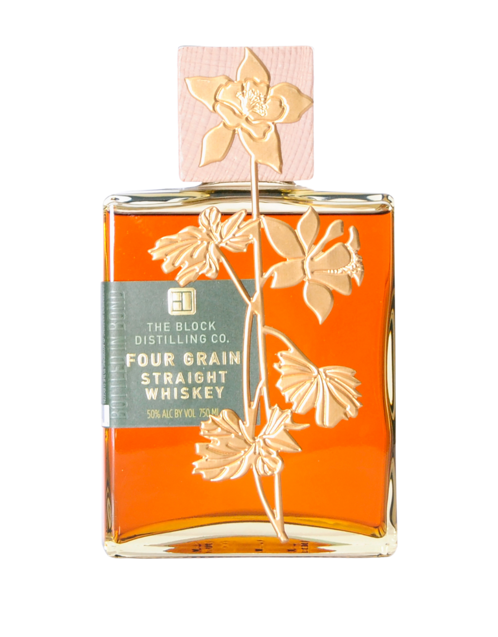 THE BLOCK DISTILLING CO BOTTLED IN BOND FOUR GRAIN STRAIGHT WHISKEY