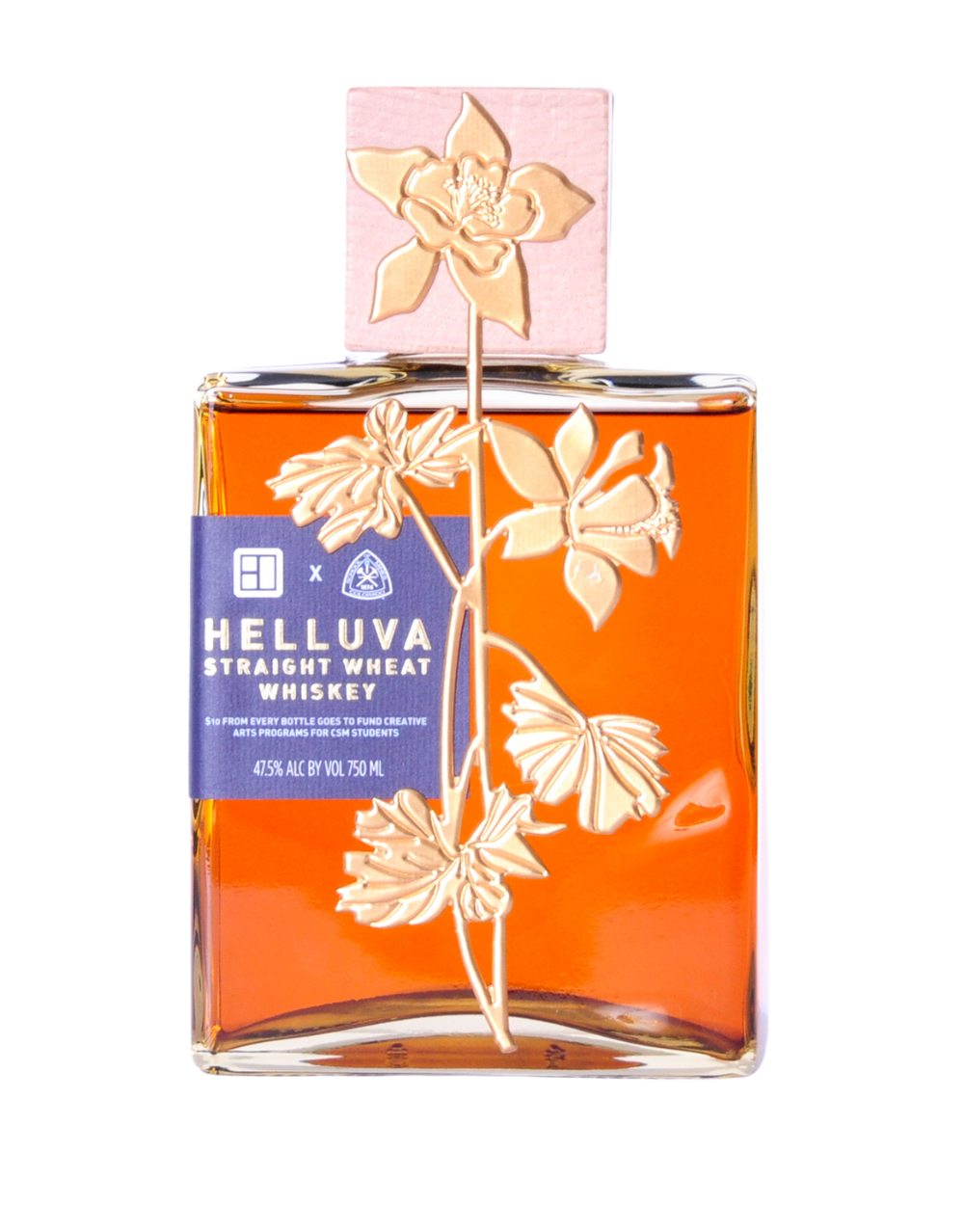 THE BLOCK DISTILLING CO HELLUVA STRAIGHT WHEAT WHISKEY