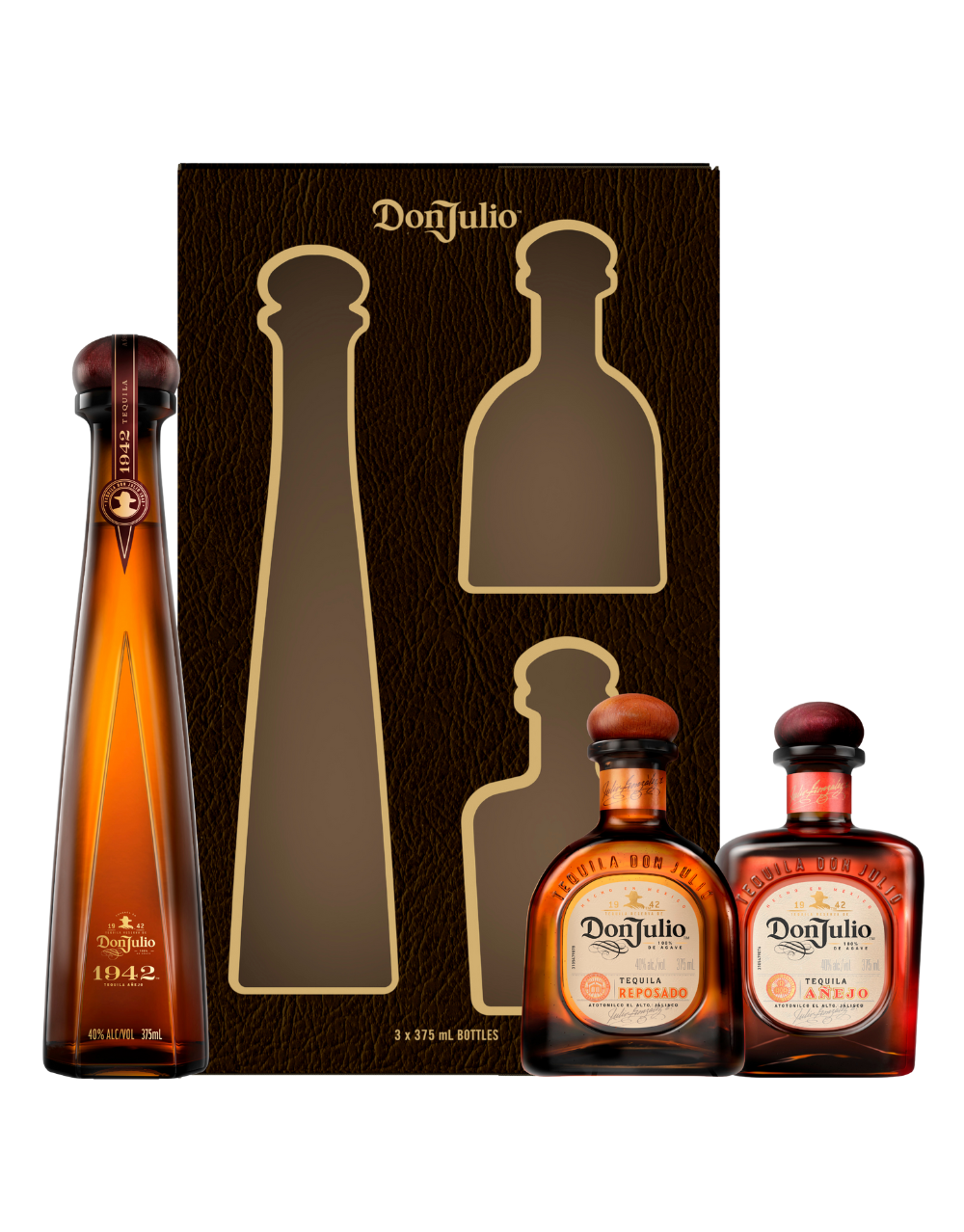 Don Julio Tequila Collection With 1942, Reposado, and Añejo 3 Pack