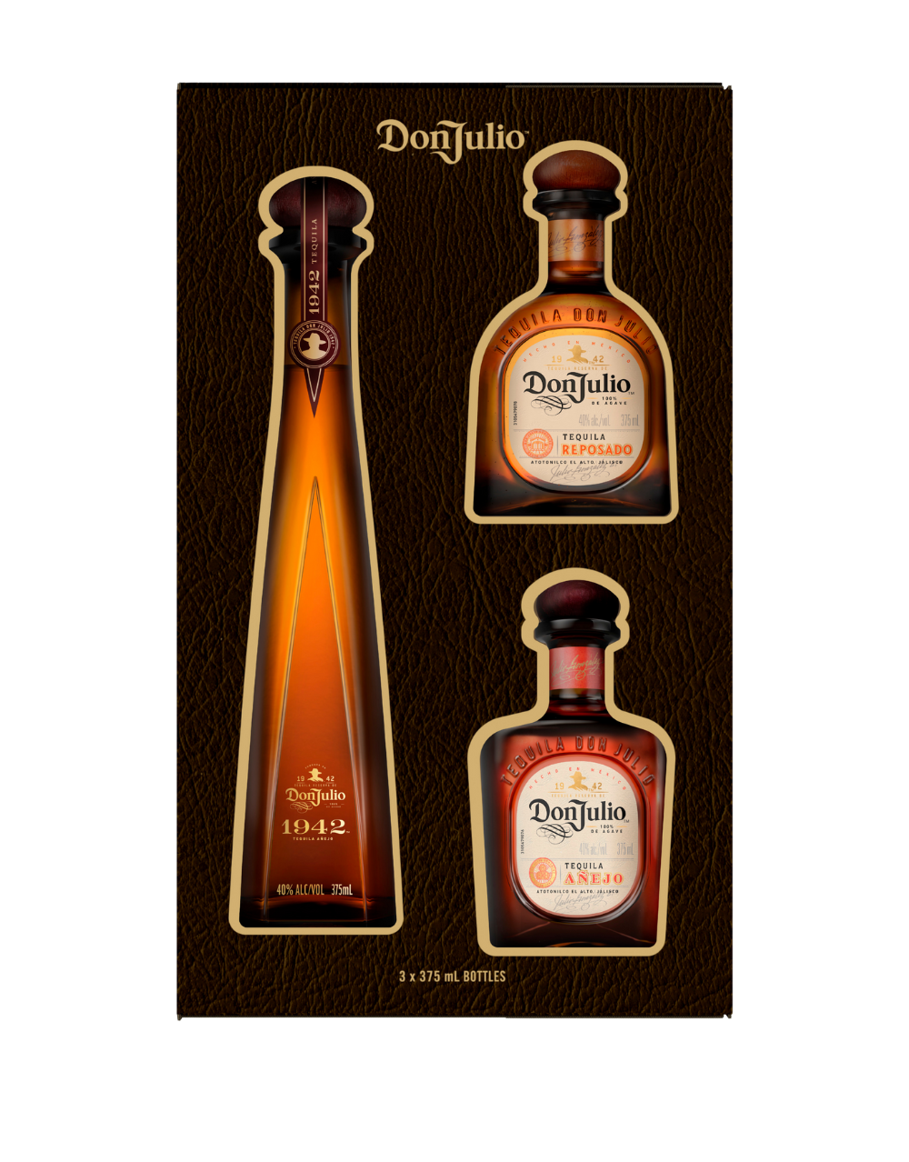 DON JULIO TEQUILA COLLECTION WITH 1942, REPOSADO, AND AÑEJO 3 PACK