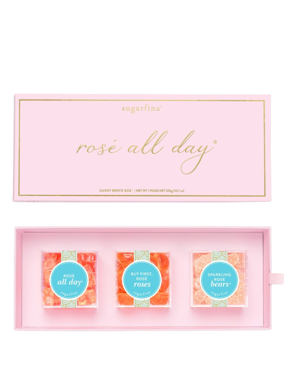 SUGARFINA ROSÉ ALL DAY 3 PIECE CANDY BENTO BOX