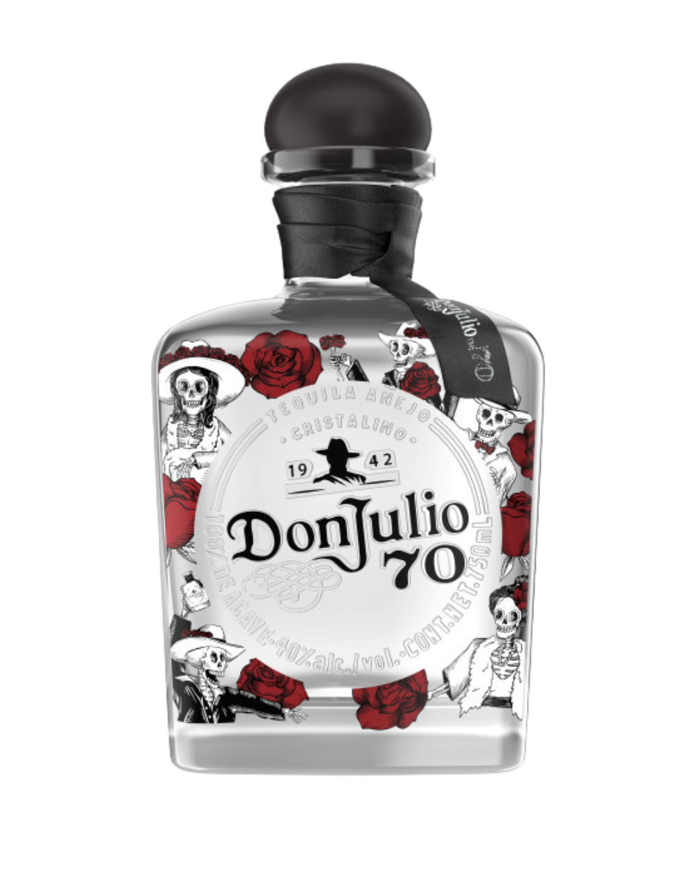 TEQUILA DON JULIO 70 AÑEJO CRISTALINO DIA DE LOS MUERTOS EDITION BOTTLE BY WILLY CHAVARRIA