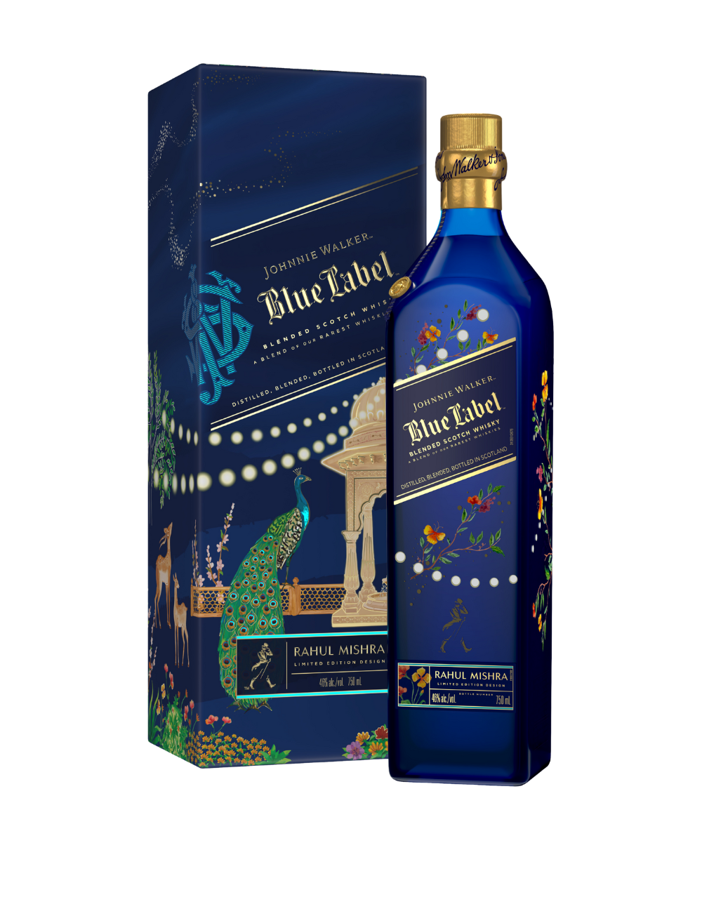 JOHNNIE WALKER BLUE LABEL RAHUL MISHRA LIMITED EDITION DESIGN BLENDED SCOTCH WHISKY