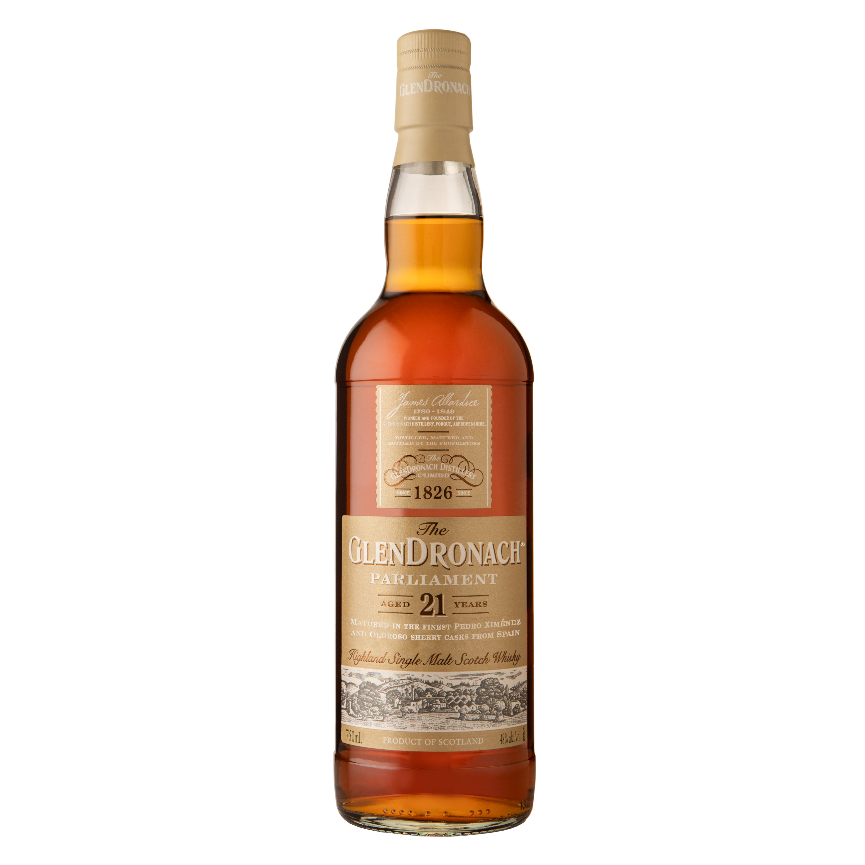 激安人気新品 Whisky Scotch Malt Single Glendronach The Parliament 21 Aged ウイスキー