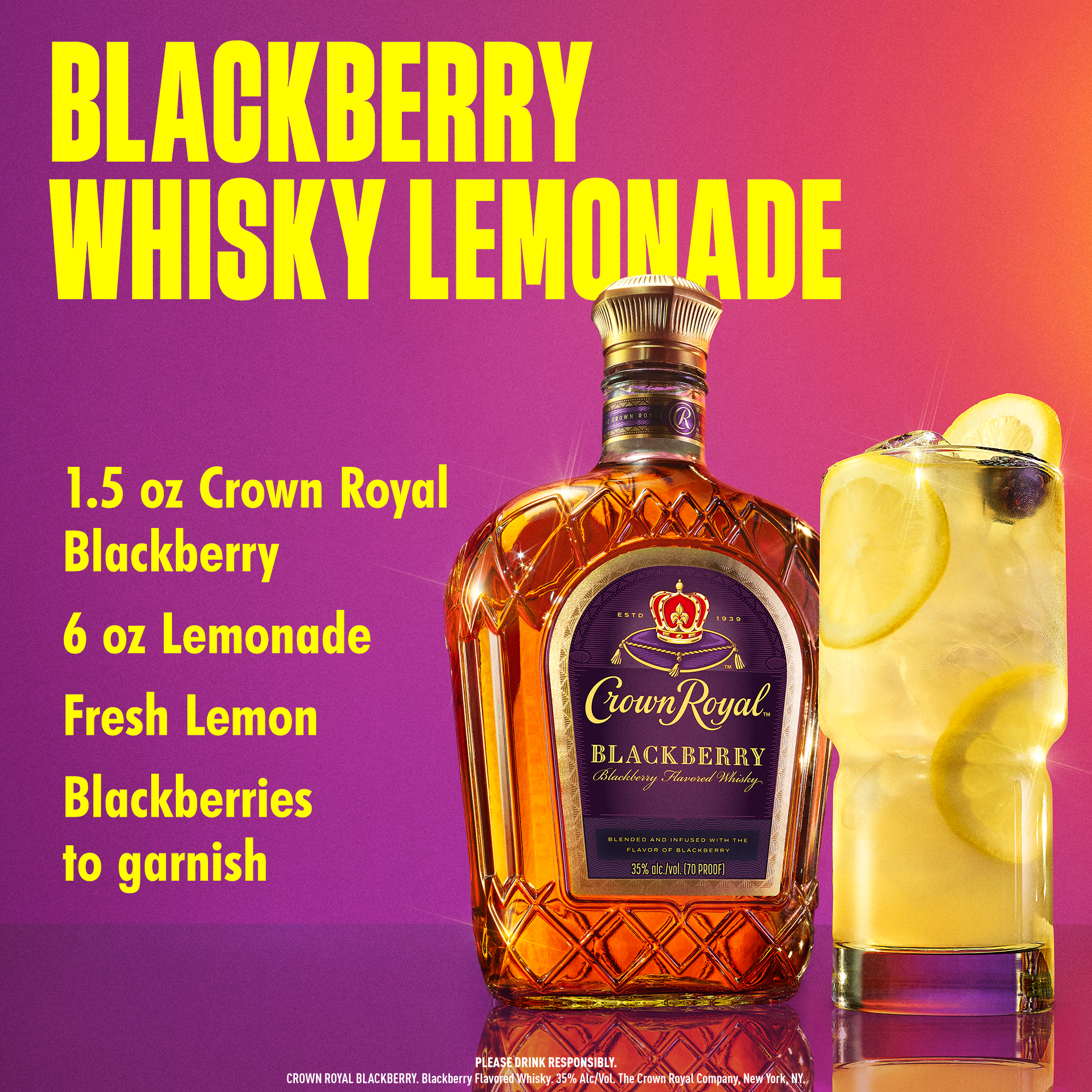 Crown Royal Blackberry Flavored Whisky | ReserveBar