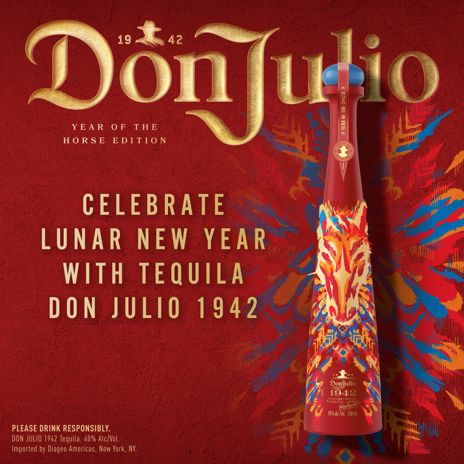 Limited Tequila Don Julio 1942 Year Of the Horse Lunar New Year