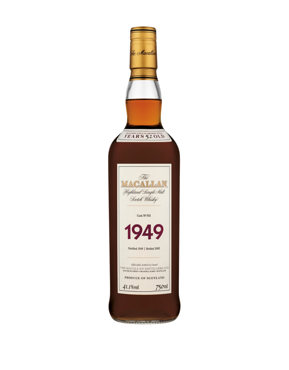THE MACALLAN FINE & RARE SCOTCH SINGLE MALT WHISKEY 1949 CASK #935