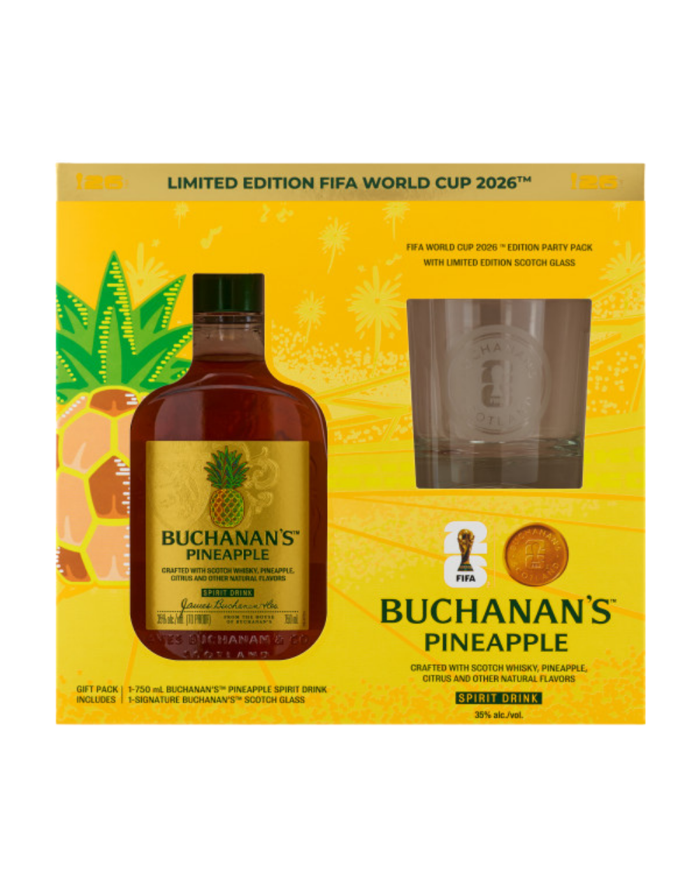 BUCHANAN'S PINEAPPLE WITH FIFA WORLD CUP 2026™ EDITION GLASS